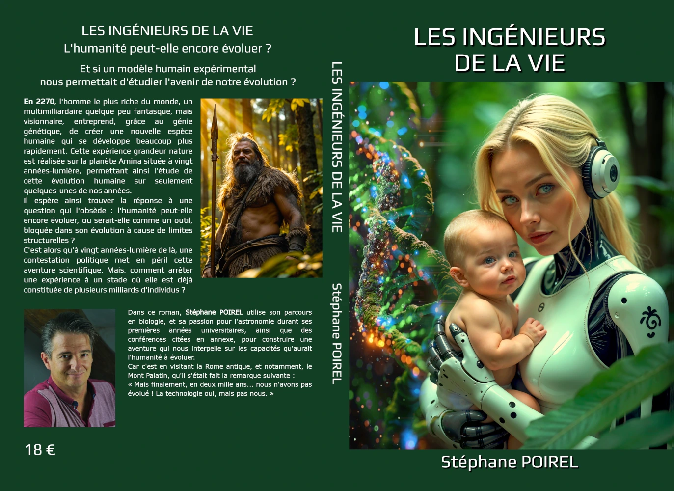 1ère et 4ème de couverture du roman de science-fiction Les ingénieurs de la vie